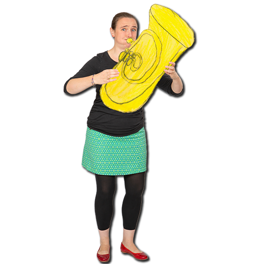 Ingrid mit Tuba